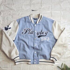 Title: vintage Carolina playboy graphic varsity jacket